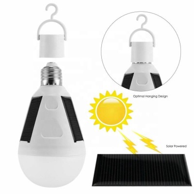 Rechargeable Led Bulb Portable E27 AC220-240V LED Outdoor Lithium Battery Emergency Solar Powered Bulb Tent Fishing Light 7W 12W